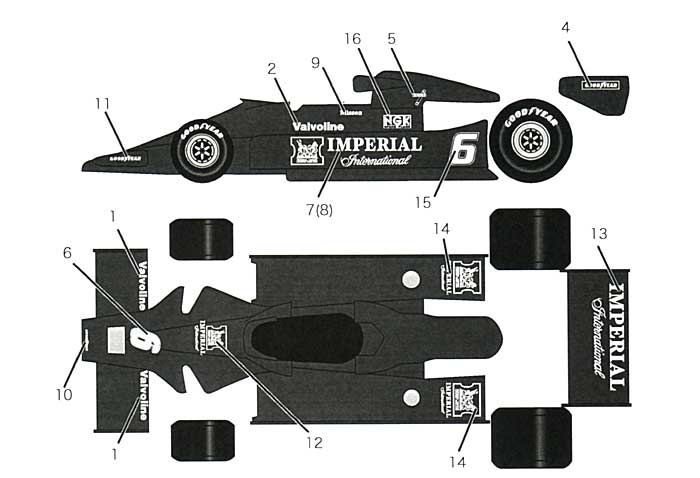 ロータス タイプ78 インペリアルデカール (Ver.2011) デカール (タブデザイン 1/20 デカール No.TABU-20103) 商品画像_1