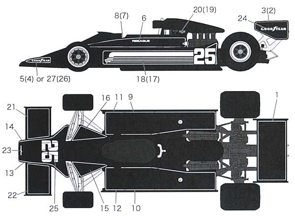 ロータス タイプ78 REBAQUE (レバーク) デカール (Ver.2011) デカール (タブデザイン 1/20 デカール No.TABU-20104) 商品画像_1