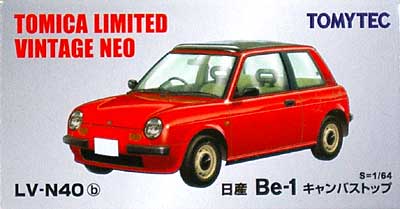 日産 Be-1 キャンバストップ (赤) ミニカー (トミーテック トミカリミテッド ヴィンテージ ネオ No.LV-N040b) 商品画像