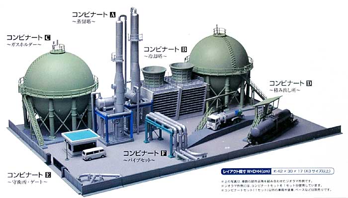 コンビナート セット プラモデル (トミーテック 情景コレクション 情景小物シリーズ No.078) 商品画像_1