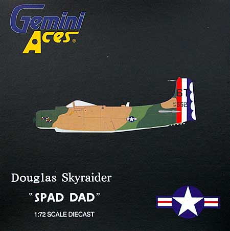 A-1 スカイレーダー アメリカ空軍 6T Spad Dad 完成品 (ジェミニ ジェット 1/72 ジェミニ エース シリーズ No.GAUSA6003) 商品画像