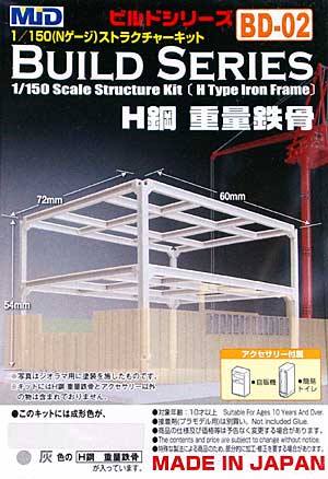 H鋼 重量鉄骨 (灰色) プラモデル (スタジオ ミド 1/150 ストラクチャーキット No.BD-002 灰) 商品画像