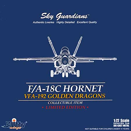 F/A-18C ホーネット VFA-192 ゴールデン ドラゴンズ 2007 完成品 (ウイッティ・ウイングス 1/72 スカイ ガーディアン シリーズ （現用機） No.74948) 商品画像