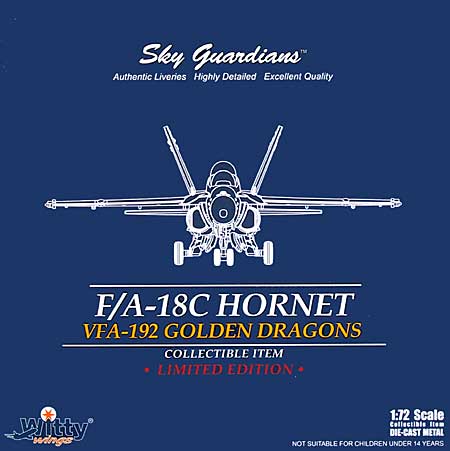 F-18C ホーネット VFA-192 ゴールデン ドラゴンズ 2009 完成品 (ウイッティ・ウイングス 1/72 スカイ ガーディアン シリーズ （現用機） No.75127) 商品画像