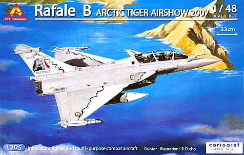 ダッソー ラファール B ARCTIC TIGER AIRSHOW スーパーデカールVer. プラモデル (エース コーポレーション 1/48 エアクラフト プラモデル No.1205) 商品画像