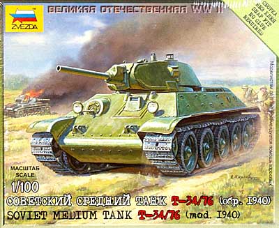 ソビエト戦車 T-34/76 (Mod.1940) プラモデル (ズベズダ ART OF TACTIC No.6101) 商品画像