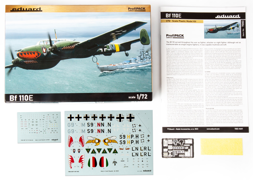メッサーシュミット Bf110E プラモデル (エデュアルド 1/72 プロフィパック No.7083) 商品画像_1