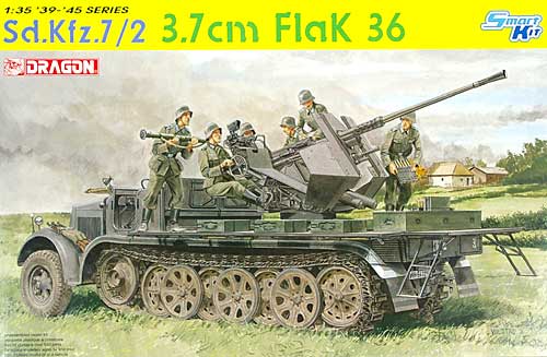 Sd.Kfz.7/2 3.7cm Flak 36 対空自走砲 プラモデル (ドラゴン 1/35 39-45 Series No.6541) 商品画像