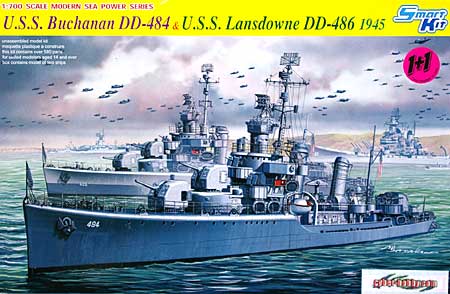 アメリカ海軍 グリーブス級駆逐艦 U.S.S ブキャナン & U.S.S ランズダウン (2隻セット) プラモデル (サイバーホビー 1/700 Modern Sea Power Series No.7089) 商品画像