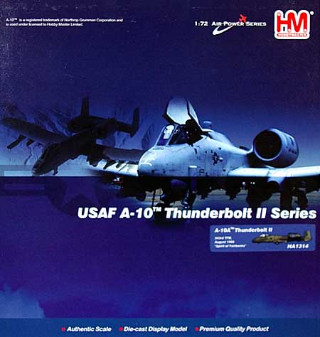 A-10A サンダーボルト 2 スピリット・オブ・フェアバンクス 完成品 (ホビーマスター 1/72 エアパワー シリーズ （ジェット） No.HA1314) 商品画像