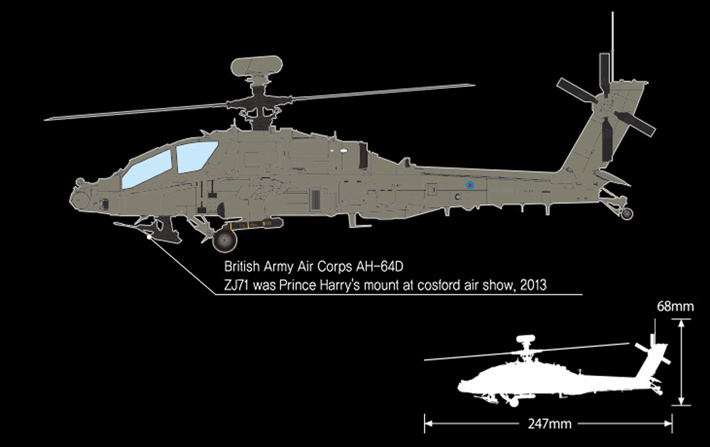 イギリス陸軍 AH-64D ロングボウ アパッチ アフガニスタン プラモデル (アカデミー 1/72 Aircrafts No.12537) 商品画像_2