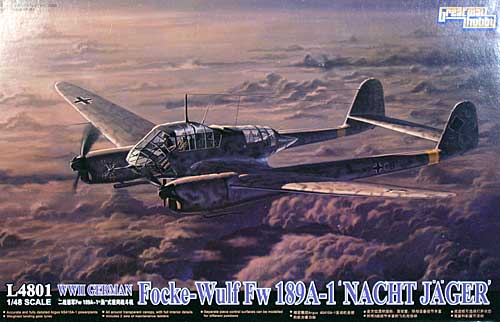 フォッケウルフ Fw189A-1 夜間戦闘機 プラモデル (グレートウォールホビー 1/48 ミリタリーエアクラフト プラモデル No.L4801) 商品画像