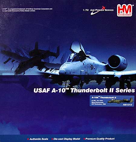 A-10A サンダーボルト ベントウォータース基地 1986年 完成品 (ホビーマスター 1/72 エアパワー シリーズ （ジェット） No.HA1313) 商品画像