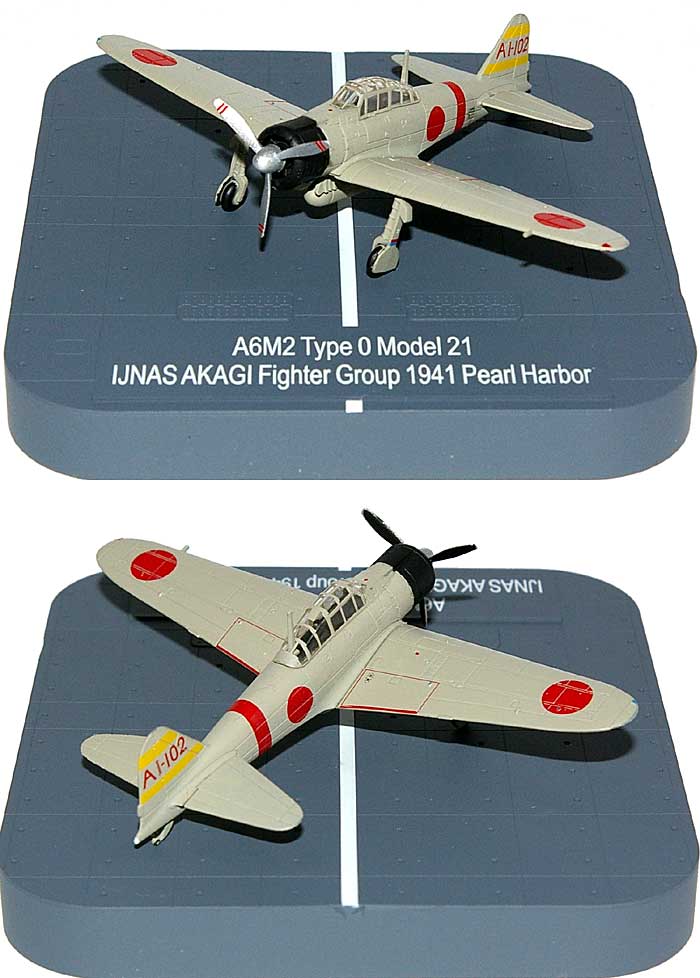 三菱 A6M2 零式艦上戦闘機 21型 空母 赤城 戦闘機隊 AI-102 (1941年 真珠湾) 完成品 (エクスプラス 1/144 HEAVY METAL COLLECTION No.330012) 商品画像_3