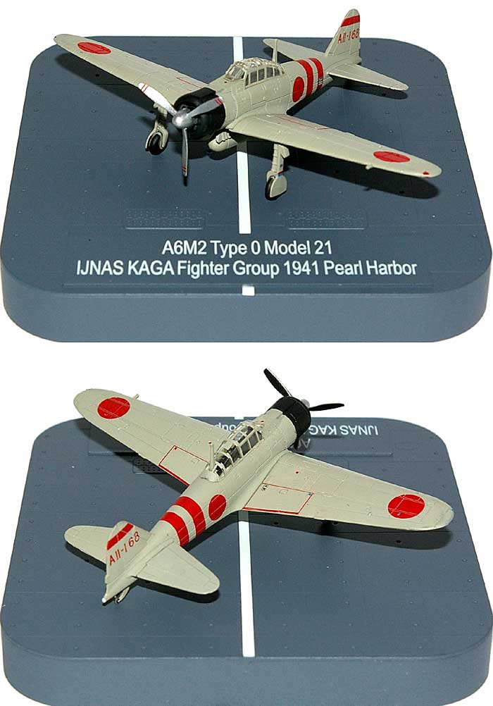 三菱 A6M2 零式艦上戦闘機 21型 空母 加賀 戦闘機隊 AII-168 (1941年 真珠湾) 完成品 (エクスプラス 1/144 HEAVY METAL COLLECTION No.330067) 商品画像_3
