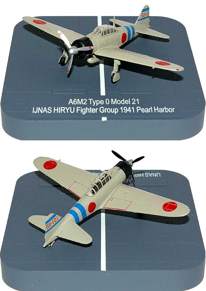 三菱 A6M2 零式艦上戦闘機 21型 空母 飛龍 戦闘機隊 BII-101 (1941年 真珠湾) 完成品 (エクスプラス 1/144 HEAVY METAL COLLECTION No.330050) 商品画像_3