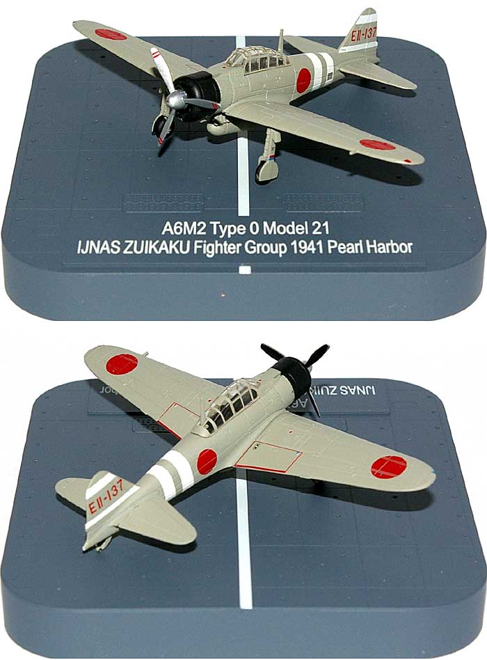 三菱 A6M2 零式艦上戦闘機 21型 空母 瑞鶴 戦闘機隊 EII-137 (1941年 真珠湾) 完成品 (エクスプラス 1/144 HEAVY METAL COLLECTION No.330074) 商品画像_3