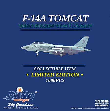 F-14A トムキャット U.S.NAVY VF-84 ジョリー ロジャース 完成品 (ウイッティ・ウイングス 1/72 スカイ ガーディアン シリーズ （現用機） No.75130) 商品画像