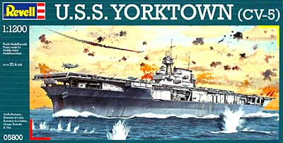 U.S.S. ヨークタウン (CV-5) プラモデル (レベル 1/1200 艦船キット No.05800) 商品画像