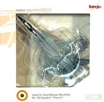 MiG-25RU フォックスバット インド空軍 第102飛行隊 TRISONICS 完成品 (ヘルパ herpa Wings （ヘルパ ウイングス） No.554282) 商品画像