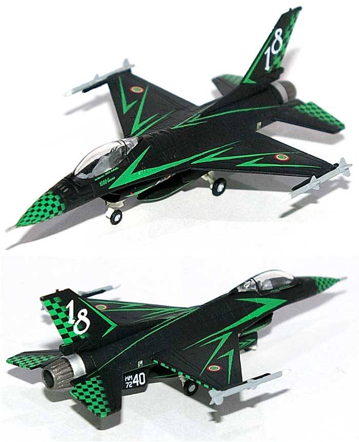 F-16A ファイティングファルコン イタリア空軍 第37航空団 第18飛行隊 Green Lightning 完成品 (ヘルパ herpa Wings （ヘルパ ウイングス） No.554299) 商品画像_1