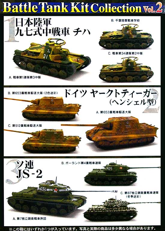 バトルタンクキットコレクション Vol.2 完成品 (エフトイズ・コンフェクト 1/144 バトルタンクキット コレクション No.002) 商品画像_1