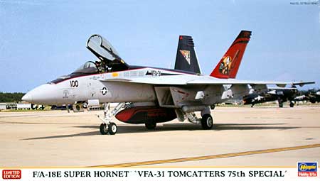 F/A-18E スーパーホーネット VFA-31 トムキャッターズ 75th スペシャル プラモデル (ハセガワ 1/72 飛行機 限定生産 No.01947) 商品画像