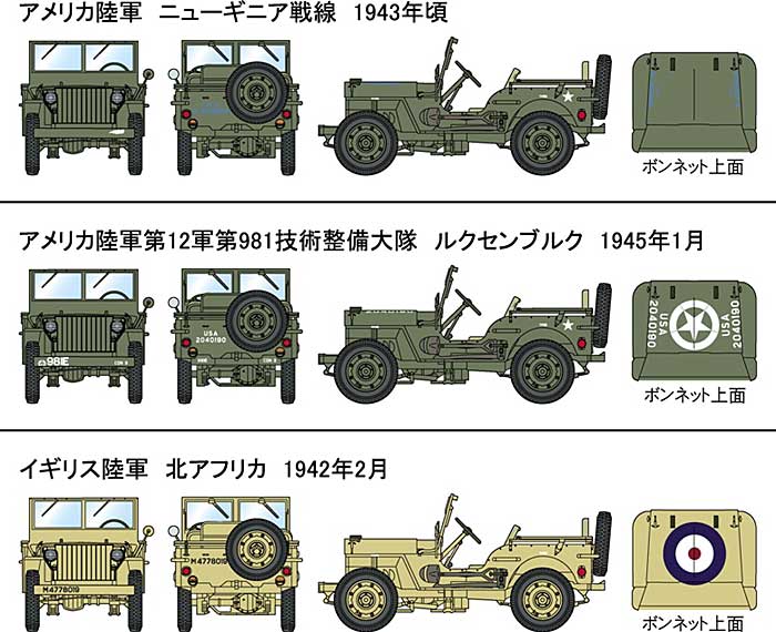 アメリカ陸軍 1/4トン 4x4 トラック (スラットグリル) プラモデル (ファインモールド 1/20 AFV プラスチックモデル組み立てキット No.82001) 商品画像_2
