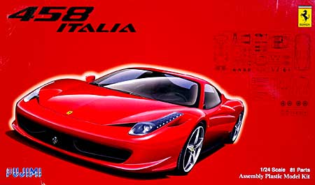 フェラーリ 458 イタリア エッチングパーツ付き プラモデル (フジミ 1/24 FRシリーズ （For Advanced Modelers） No.016) 商品画像