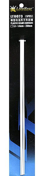 プラ棒 角 (1.0×1.0×200mm) (5本入) プラスチック棒 (ライオンロア マテリアル・テンプレート シリーズ No.LT0073) 商品画像