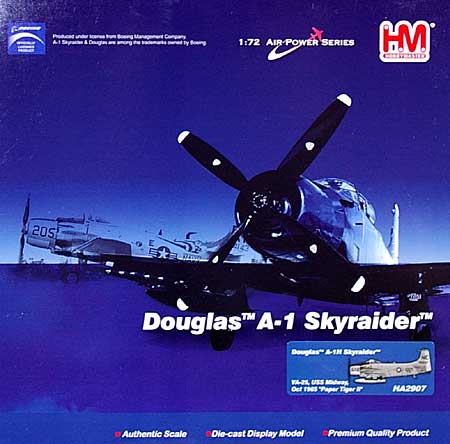 A-1H スカイレイダー ペーパータイガー 2 完成品 (ホビーマスター 1/72 エアパワー シリーズ （レシプロ） No.HA2907) 商品画像