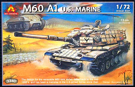 M60A1 U.S.マリーン プラモデル (エース コーポレーション 1/72 HOBBY MODEL KIT No.旧3340) 商品画像