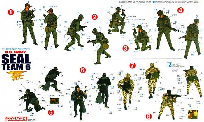 アメリカ海軍 対テロ特殊部隊 SEAL チーム6 プラモデル (ドラゴン 1/35 World's Elite Force Series No.3028) 商品画像_1
