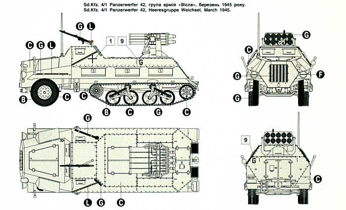 ドイツ 15cm パンツァーベルファー 42 マウルティア 自走ロケット砲 (Sd.Kfz.4/1) プラモデル (ローデン 1/72 AFV MODEL KIT No.712) 商品画像_2