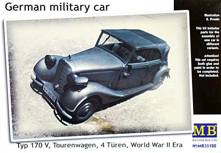 ドイツ 4輪軍用乗用車 170V 4ドアタイプ 1937-40 プラモデル (マスターボックス 1/35 ミリタリーミニチュア No.MB35100) 商品画像