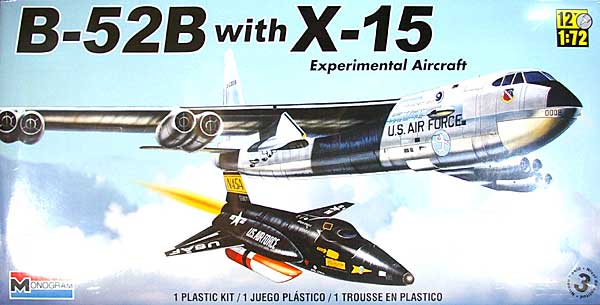 B-52B with X-15 Experimental Aircraft プラモデル (レベル/モノグラム 1/72 飛行機モデル No.85-5716) 商品画像