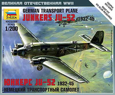 ユンカース Ju-52 輸送機 1932-45 プラモデル (ズベズダ ART OF TACTIC No.6139) 商品画像