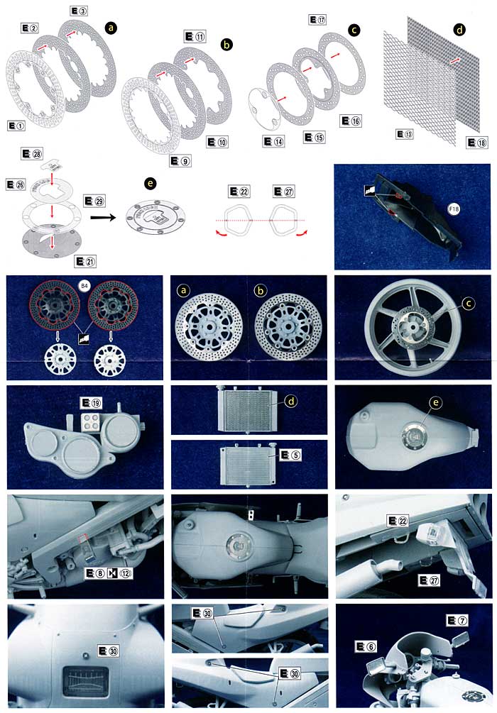 ホンダ '88 NSR250R 用エッチング & メタルパーツセット エッチング (アオシマ 1/12 デティールアップパーツシリーズ No.001) 商品画像_2