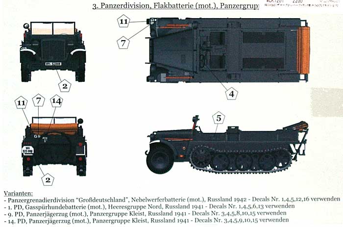 ドイツ SdKfz.10 1トン ハーフトラック デマーグ D7 プラモデル (マコ 1/72 AFVキット No.07201) 商品画像_1