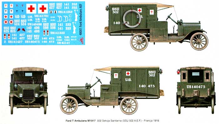 アメリカ軍 T型フォード救急車 1917年型 プラモデル (RPM 1/48 ミリタリー No.48001) 商品画像_1