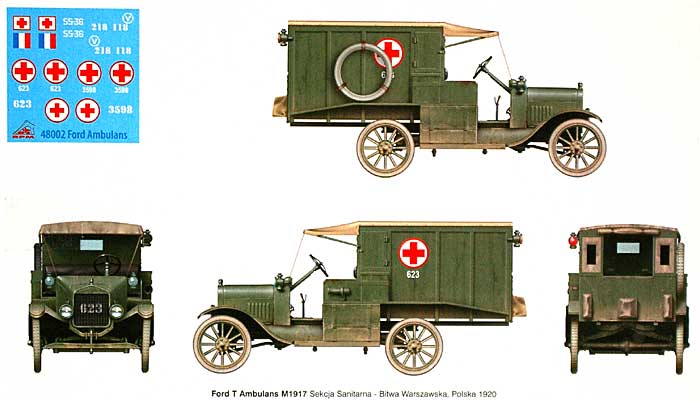 フランス・ポーランド軍 T型フォード救急車 1917年型 プラモデル (RPM 1/48 ミリタリー No.48002) 商品画像_1