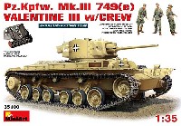 ミニアート 1/35 WW2 ミリタリーミニチュア Pz.Kpfw. Mk.3 749(e) バレンタイン Mk.3 w/クルー