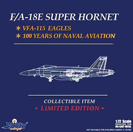 F/A-18E スーパーホーネット VFA-115 イーグルス 100 Year of Naval Aviation 完成品 (ウイッティ・ウイングス 1/72 スカイ ガーディアン シリーズ （現用機） No.75168) 商品画像