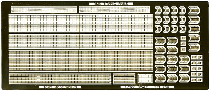 客船 タイタニック用 手すり エッチング (トムスモデル 1/700 艦船用エッチングパーツシリーズ No.PE309) 商品画像_1