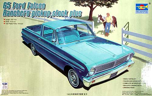 1965 フォード ファルコン ランチェロ ピックアップ ストック プラス プラモデル (トランペッター 1/25 カーモデル No.02511) 商品画像