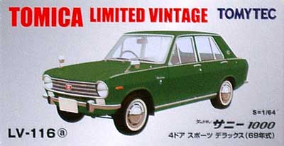 日産 サニー1000 スポーツデラックス (緑) ミニカー (トミーテック トミカリミテッド ヴィンテージ No.LV-116a) 商品画像