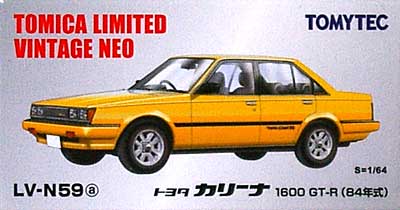 トヨタ カリーナ 1600GT-R (黄) ミニカー (トミーテック トミカリミテッド ヴィンテージ ネオ No.LV-N059a) 商品画像