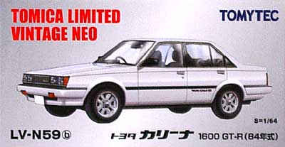 トヨタ カリーナ 1600GT-R (白) ミニカー (トミーテック トミカリミテッド ヴィンテージ ネオ No.LV-N059b) 商品画像