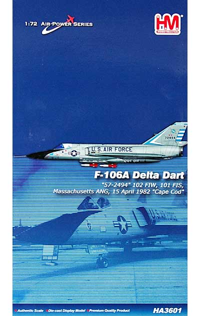 F-106A デルタダート 57-2494 完成品 (ホビーマスター 1/72 エアパワー シリーズ （ジェット） No.HA3601) 商品画像