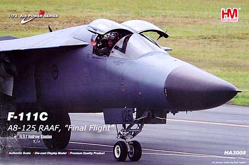 F-111C アードバーク RAAF ファイナルフライト (A8-125) 完成品 (ホビーマスター 1/72 エアパワー シリーズ （ジェット） No.HA3008) 商品画像